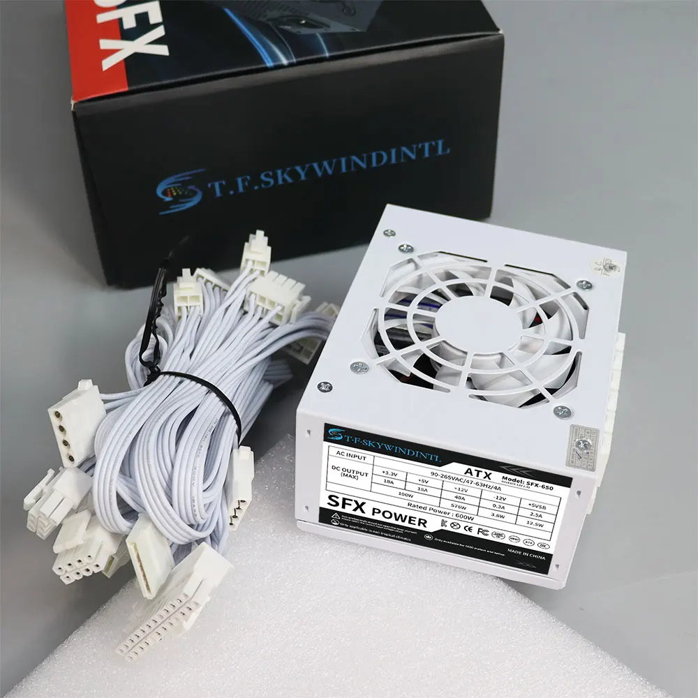 T.F.SKYWINDINTL 600W Mini ITX Solution/Micro ATX/SFX 600W Power Supply Full voltage 94V-264V SFX-T500 power Conversion rate 85%