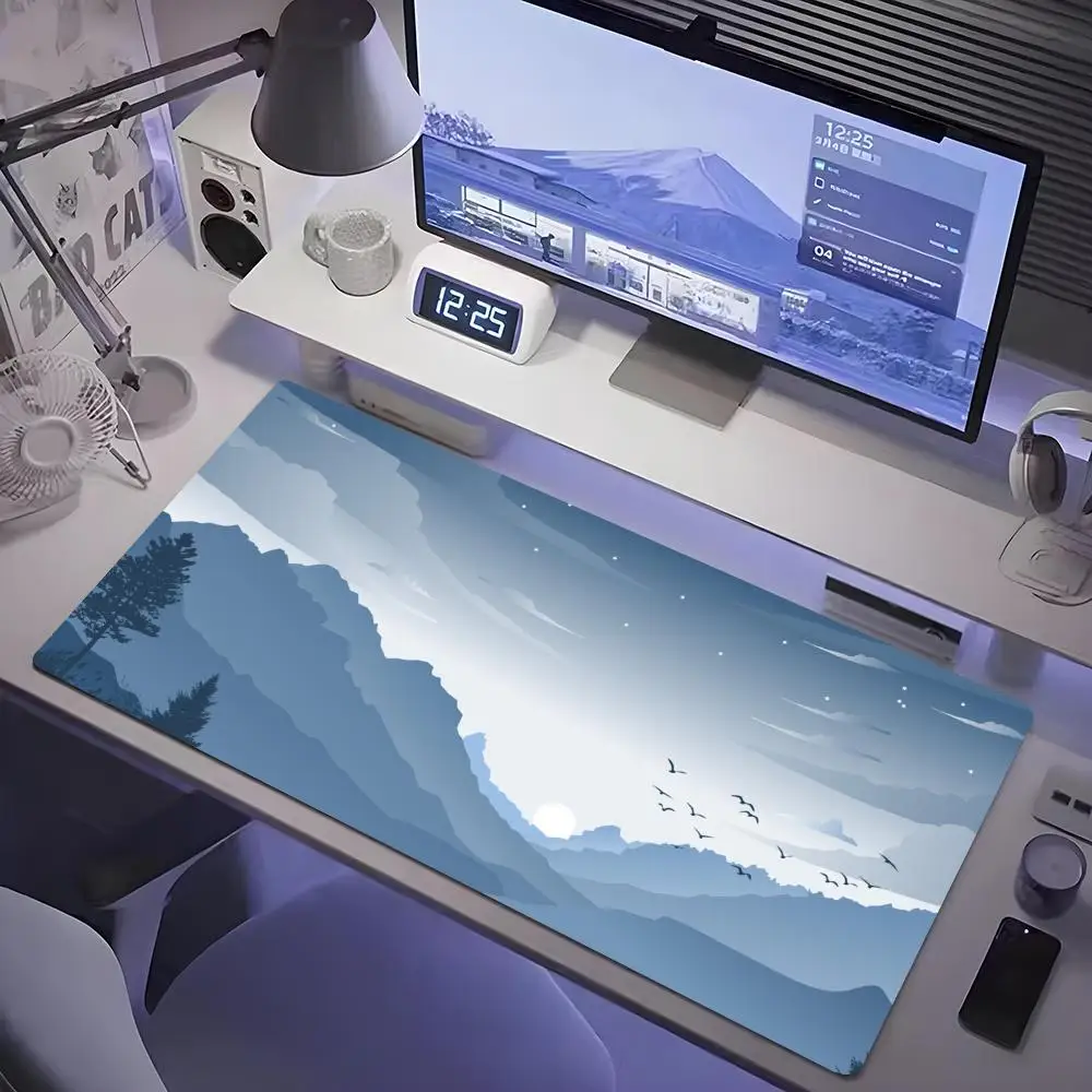 

Mountain Birds Returning to Nests XXL 39.37x19.69inch Gaming Mouse Pad - Thick Non-Slip Rubber Base, Precision Stitched Edges, W