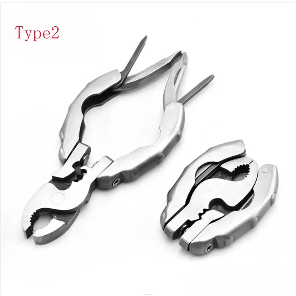 WREOW Multifunction Foldable Pliers Mini Stainless Steel Keychain Pocket Screwdriver portable Pliers cross screwdriver Hand