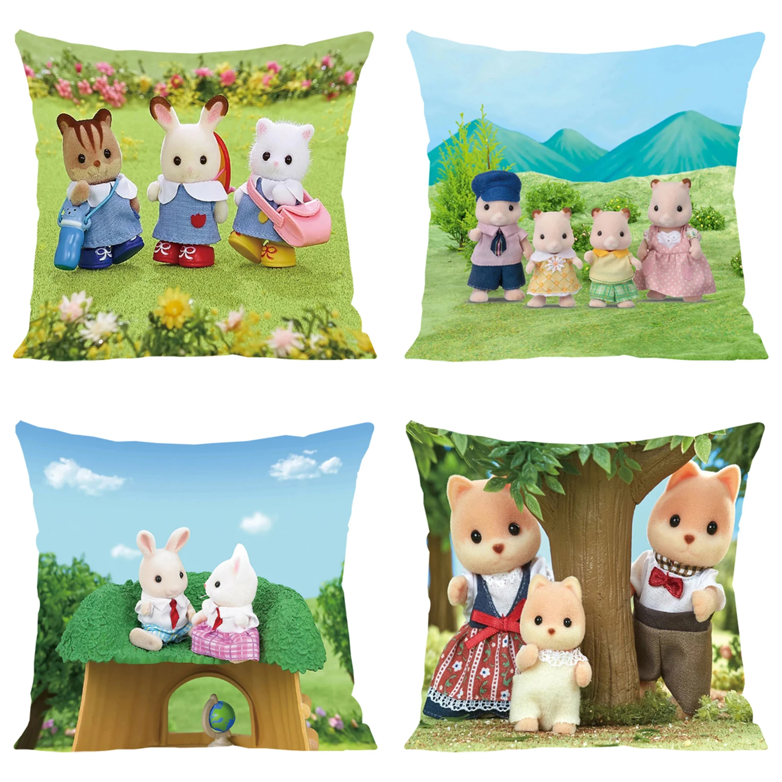 

Luxury Cushion Cover 45x45 Cushions Covers Sylvanian Families Decorative Pillowcases Home Decoration Pillowcase 40*40 Pillow Bed