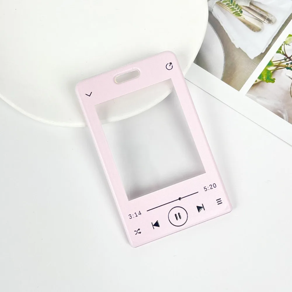 Transparent Card Holder Card Protective Photo Display Card Protector Student Supplies Acrylic Pendant Keychain Students