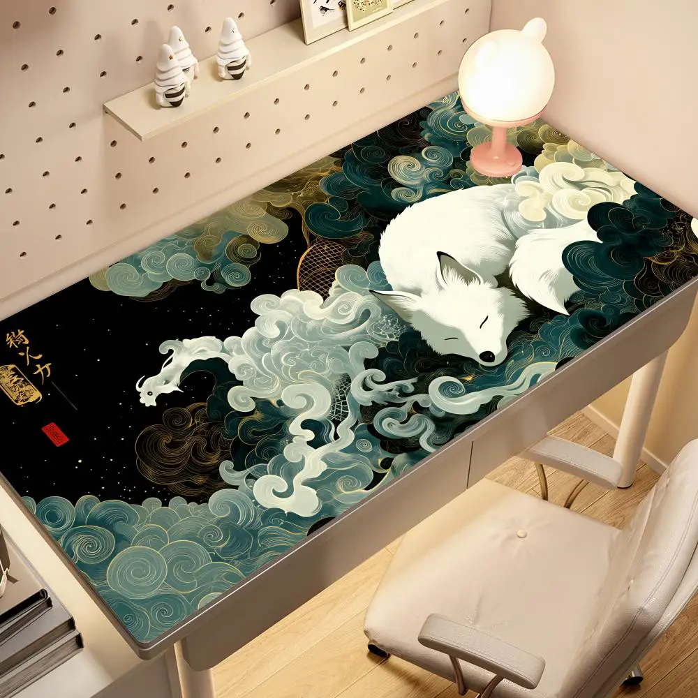 

HYBXAXC Ukiyo-E Japanese Art Magic Party Game Mat Durable Rubber for MTG&TCG Games Mouse Pad Offices Desk Mats Friendly Design