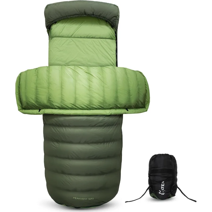 كيس نوم خفيف الوزن معاد تدويره بثلاثة مواسم للبالغين مع تصميم مدمج بقوة 650FP و700FP مع كيس ضغط f #1