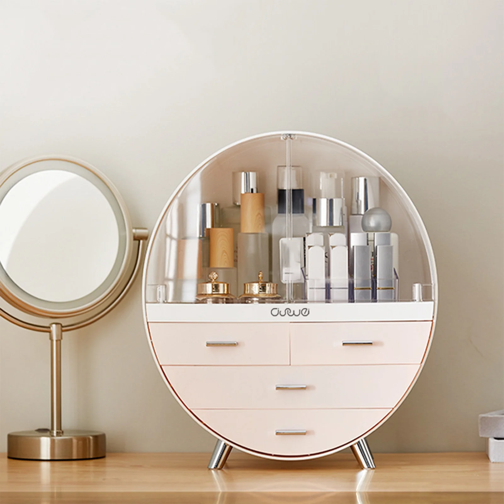 

Bathroom Brush Lipstick Holder Waterproof Cosmetic Storage Box Suitable for Bedroom Vanity Bathroom