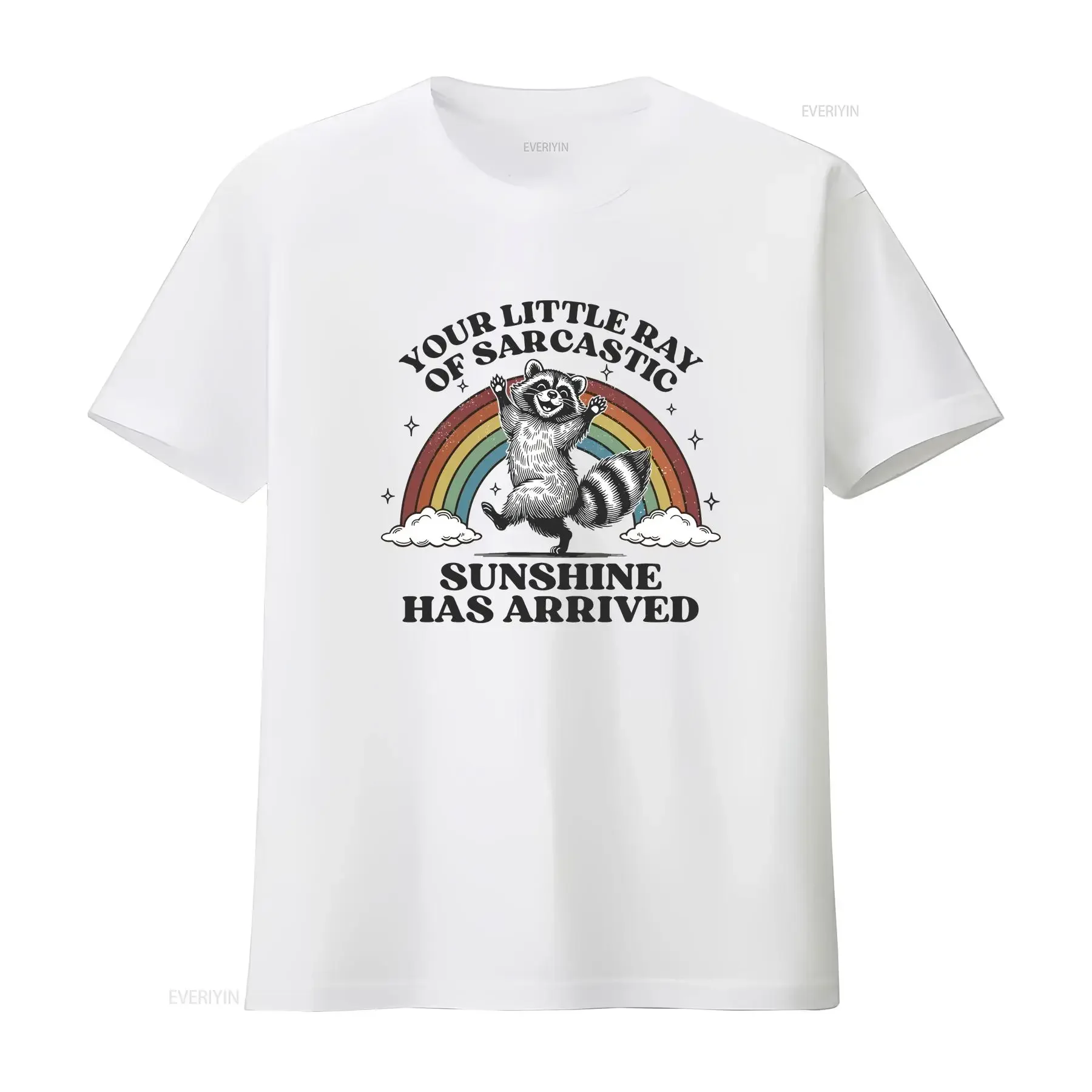 Vintage Your Little Ray of Sarcastic Sunshine Has Arrived T Shirt Funny Raccon Raccoon Lovers Fun Animal Meme vintage Washed
