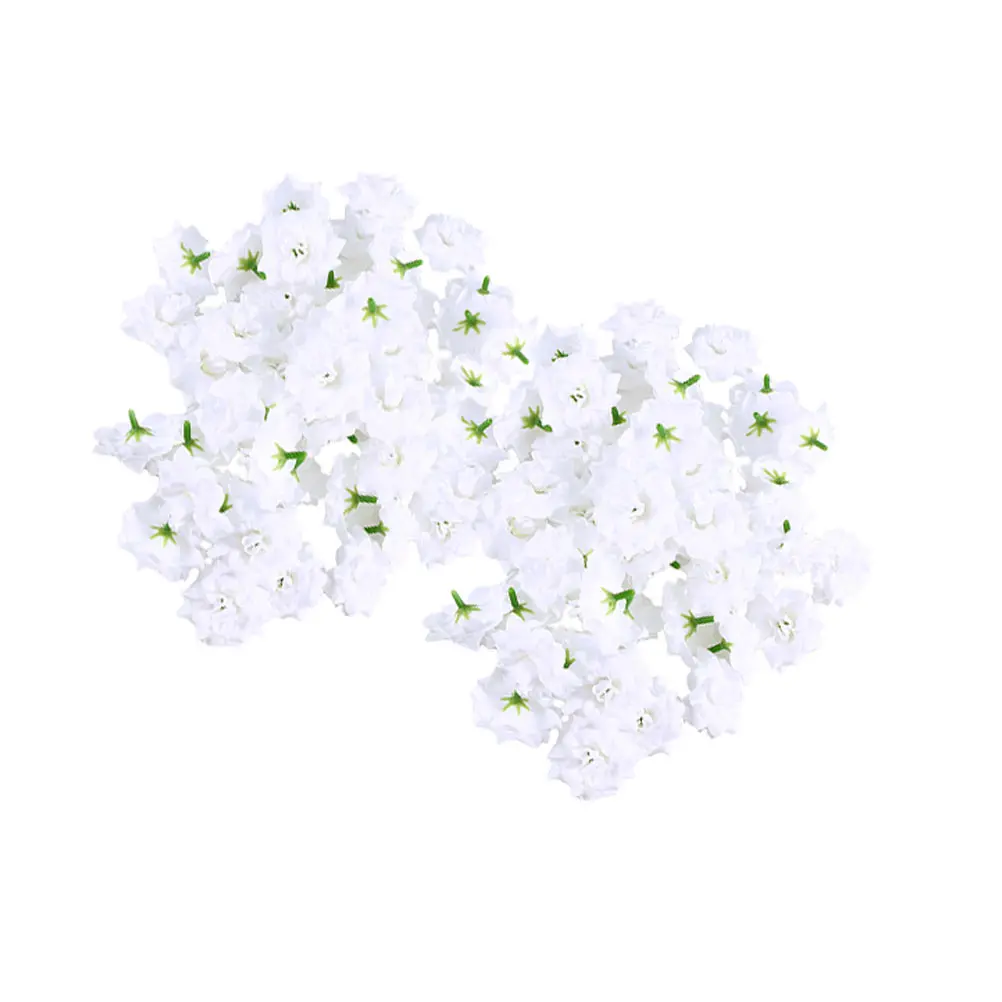 

100pcs Artificial Roses Decoration Faux Silver PlasticHeads for Wedding DIY Flower Silk Rose Bouquets Centerpieces