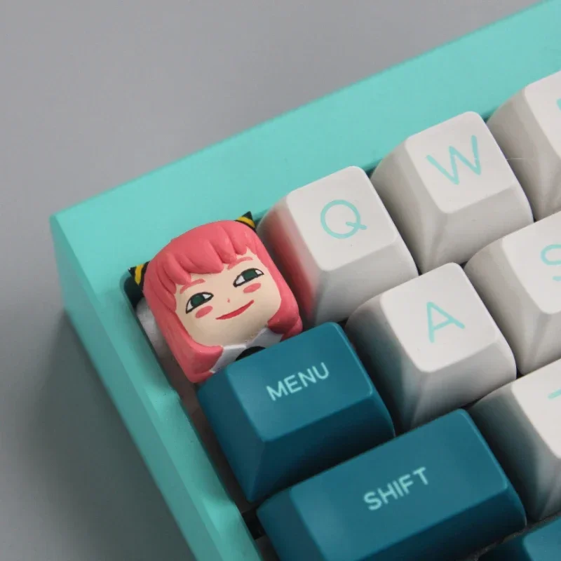 Niedliche Anime-Tasten kappen 3D-Harz benutzer definierte handgemachte Cartoon-Tasten kappen geeignet für mechanische Tastatur Kreuz achse Tastatur zubehör