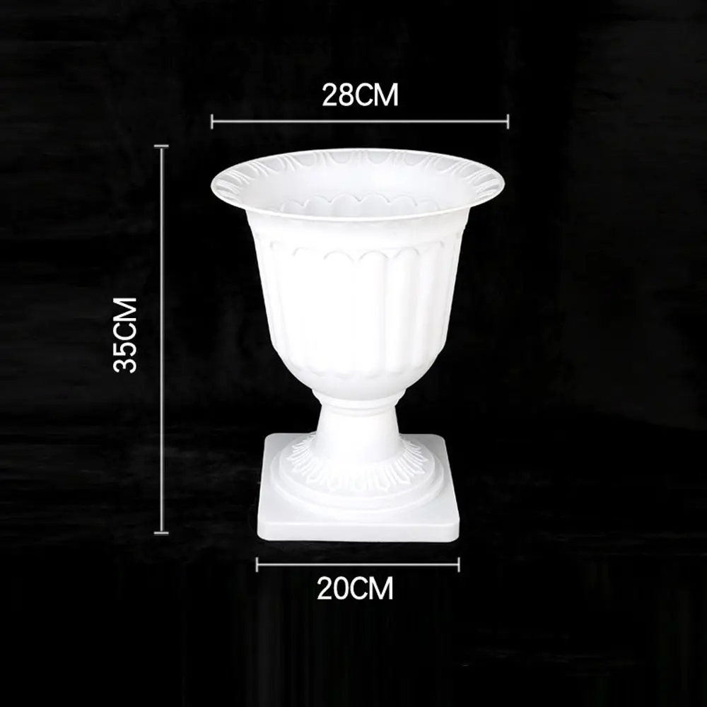 Plant Holder White Roman Plant Flower Pot Retro Plastic Porch Planter Romantic Flower Planter Tabletop Ornament
