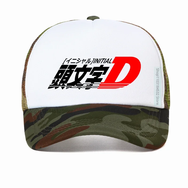 Anime Drift AE86 Initial D Baseball Cap Summer Casual Unisex R34 Skyline GTR JDM Manga Hip hop hat Adjustable Mesh Trucker hats