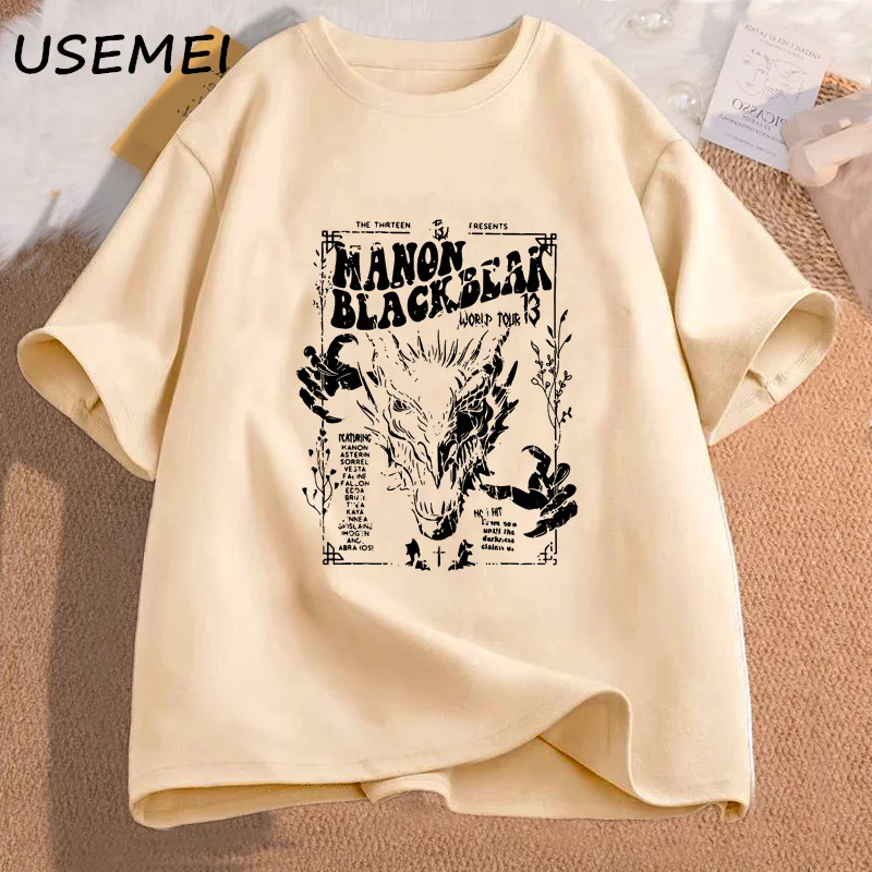Manon Blackbeak trono di vetro T-Shirt donna Sarah J Maas Merch 13 T Shirt cotone manica corta Tees abbigliamento donna