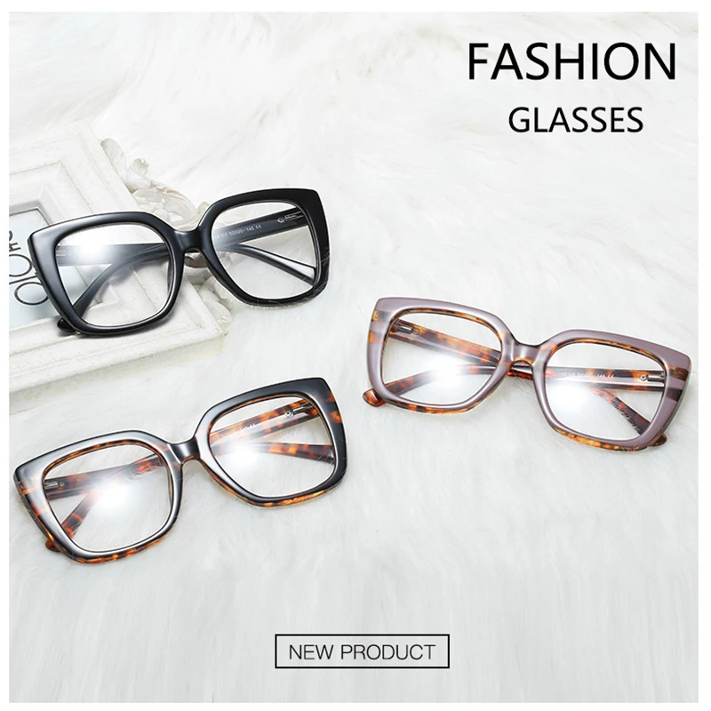 Ladies Large Frame Photochromic Myopia Glasses Retro Women Square Frames Nearsighted With Diopters 0 -0.5 -2.75 -3.75 -5.0