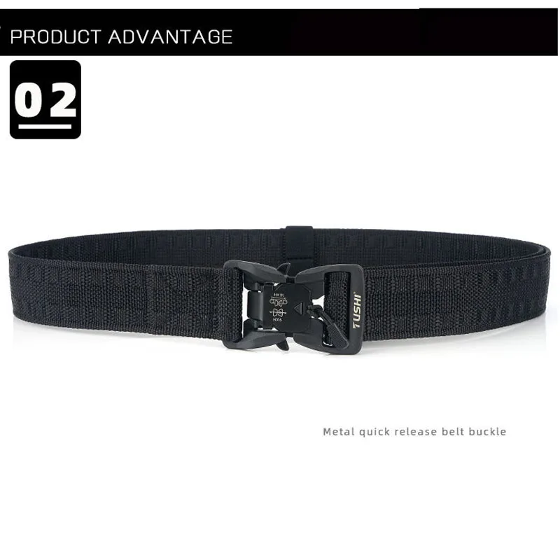 Mens Belts Tactical Quick Release Belt Fashion Nylon Elastic Belt Outdoor Hunting Hiking Tools