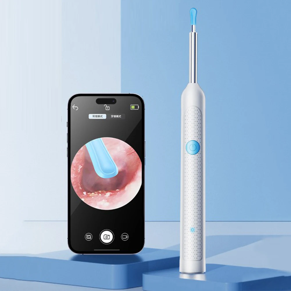 Set di detergenti per orecchie visivi intelligenti con set di assistenza sanitaria per pulitore per orecchie con otoscopio ricaricabile per fotocamera