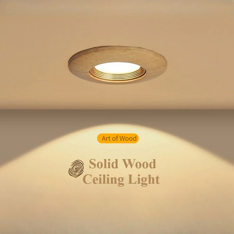 

Скандинавские деревянные встроенные потолочные светильники для коридора, спальни, современный светодиодный потолочный светильник для гостиной, украшения прохода, светильник