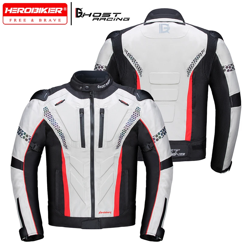 

Мотоциклетная куртка с защитой от падения, одежда для гонок на мотоциклах, дышащая спортивная универсальная водонепроницаемая куртка сплит-типа для четырех сезонов