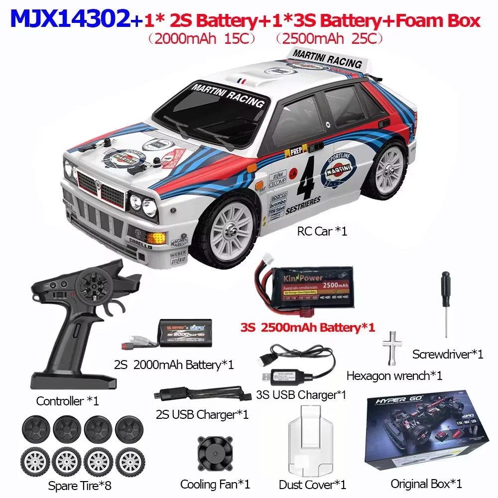 (op voorraad) MJX Hyper Go 14302 V2.0 1/14 4WD RC auto 55 km/u borstelloze motor hoge snelheid RC racewagen afstandsbediening drift auto's terreinwagen speelgoedjongen cadeau