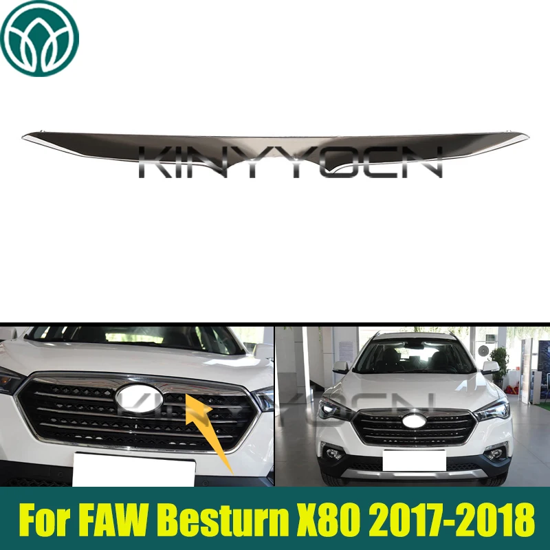 

Front Bumper Grille Hood Strip Hood Molding For FAW Besturn X80 2017-2018 Front Bumper Hood Grille Trim