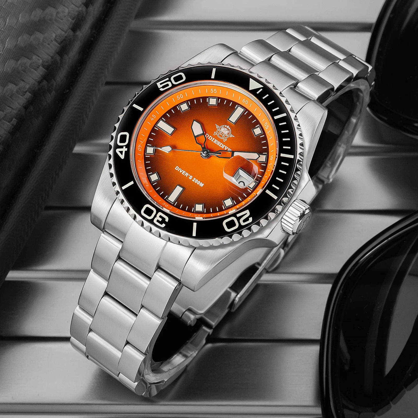 ADDIESDIVE Watches AD2089 New Quartz Wristwatch Luxury Ceramic Bezel Luminous Stainless Steel  20Bar Waterproof Diving Watch