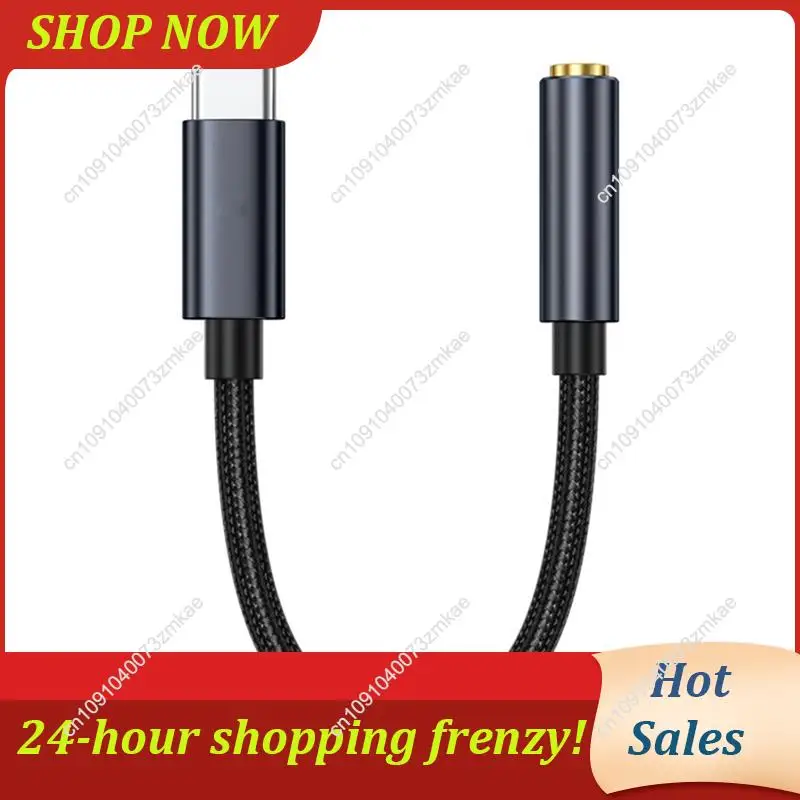 Daily Sale USB C To 3.5Mm Audio Cable Type C Aux Audio Cable Adapter USB C DAC Digital Chip Decoding Adapter