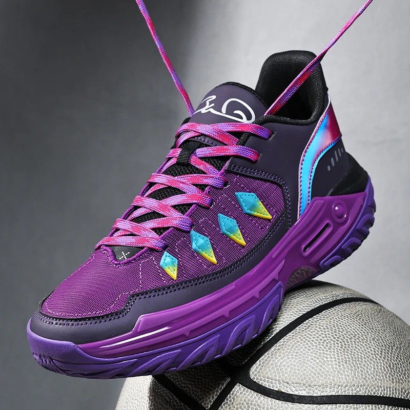 

High-quality Men's Basketball Shoes for Women Brand Basketball Sneakers Kids Outdoor Rubber Anti Slip Sports Training Shoes Male