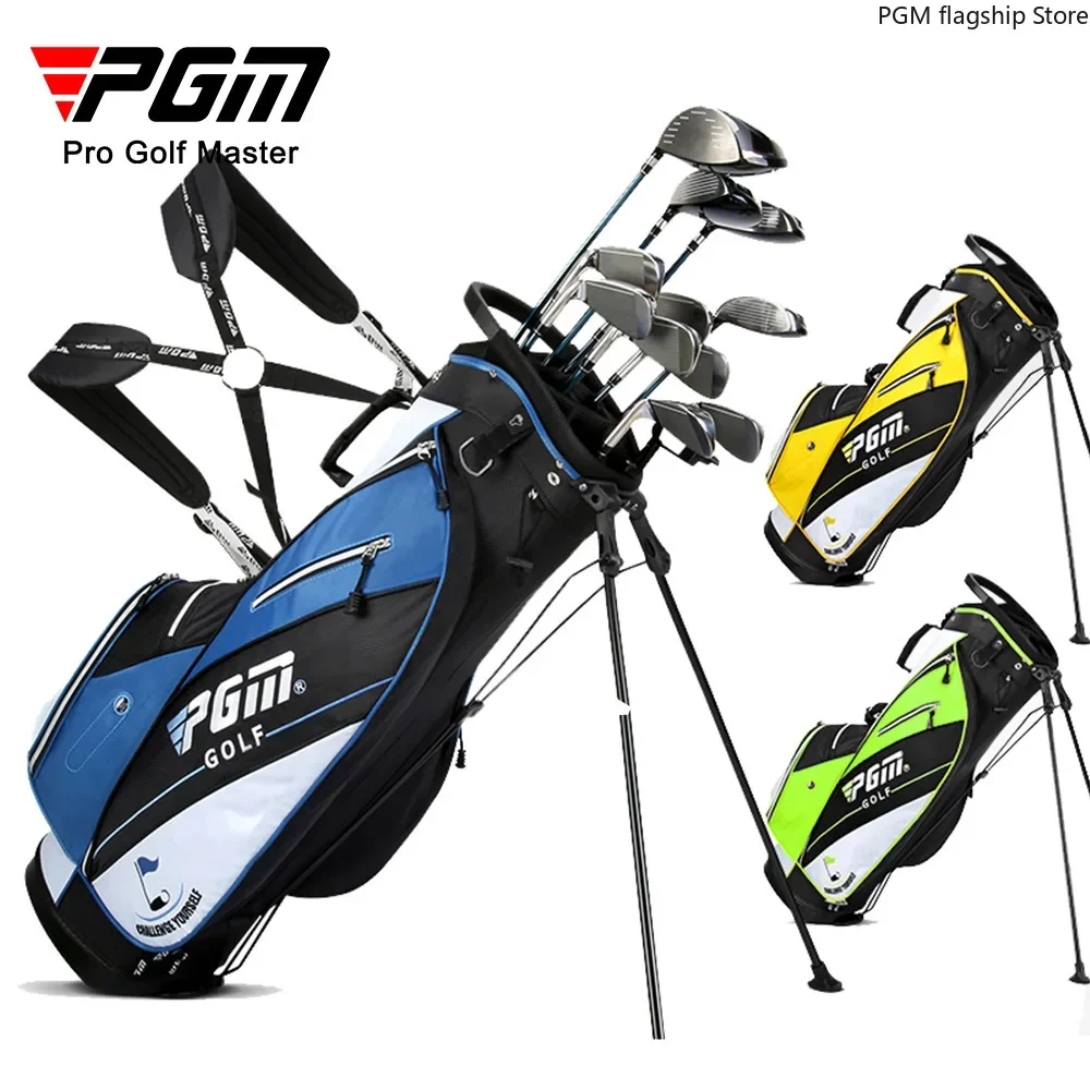 PGM Golf Bag, Men's and Women's Stand Gol Bag, Club Double Shoulder Strap, Lightweight Gun Bag Qb026