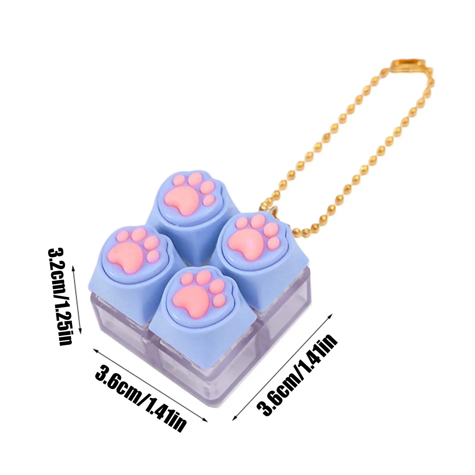 Klawiatura Klikająca Zabawka Sensoryczna w Kształcie Kociej Łapki, Uspokajająca, Dźwiękowa, Klawiatura Klikająca na Imprezy, Spotkania, do Domu, Klasy, Szkoły, do Użytku Wewnętrznego
