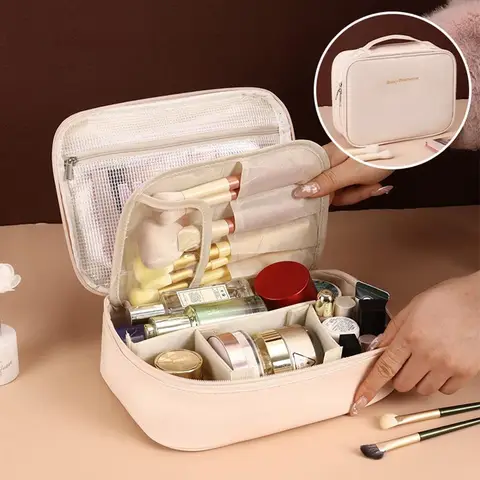 여성을위한 새로운 여행 세면 용품 가방 파우치 메이크업 주최자 가방 화장실 가방 숙녀 세면 용품 키트 메쉬 지퍼 주머니 HZB03