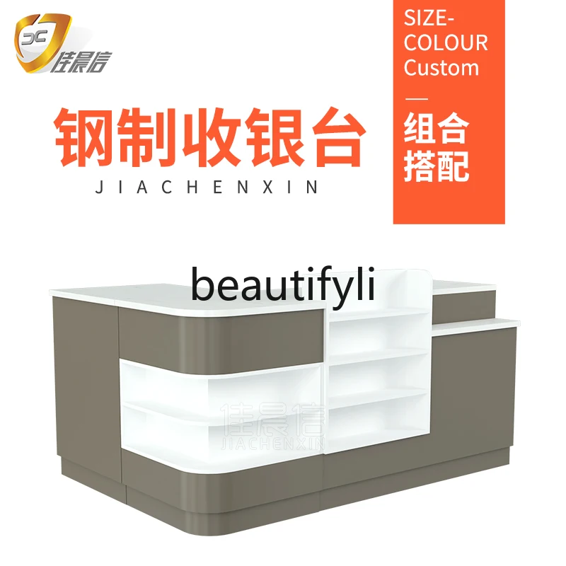 Удобный магазин Кассовый аппарат Супермаркет Кассовый аппарат Спиртовой шкаф с барной стойкой Кассовый комбинированный стальной магазин