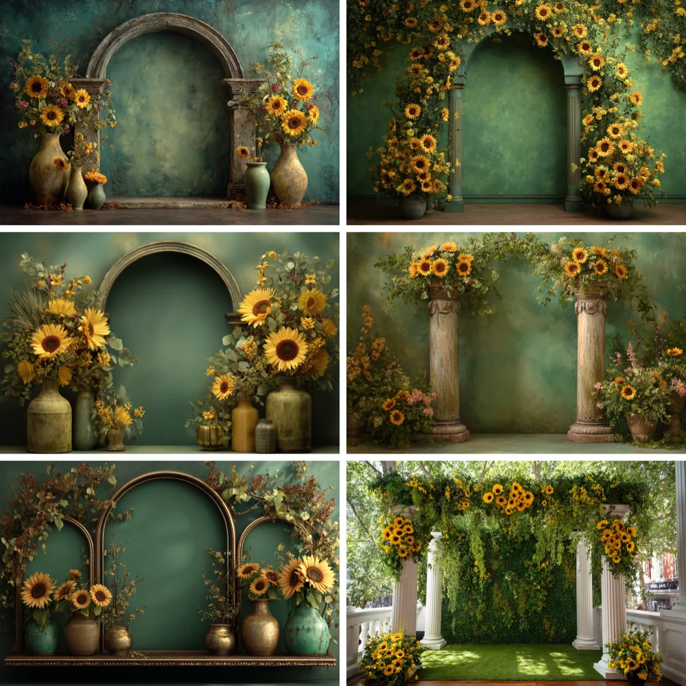 

Photography Background Arch Sunflower Abstract Art Adult Maternity Portrait Decor Kid Birthday Party Backdrop Photo Studio