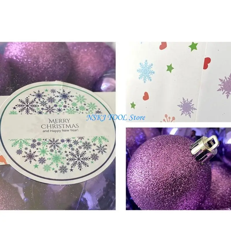 L8RC Colorful Christmas Balls Christmas Tree Ornaments Ball Hanging Tree Pendants
