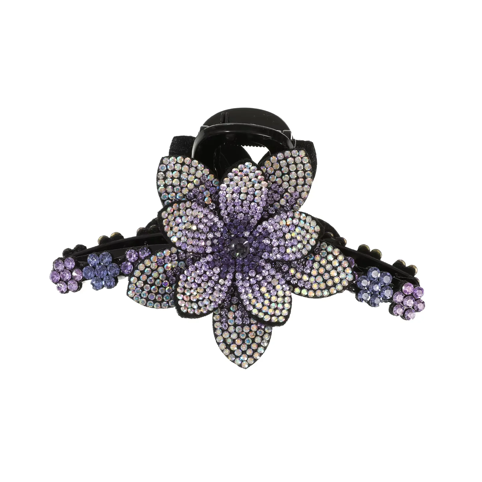 1 Stück Elegante Strass-Blumen-Haarklammer Damen Haarspange für den Hinterkopf – Detail 7