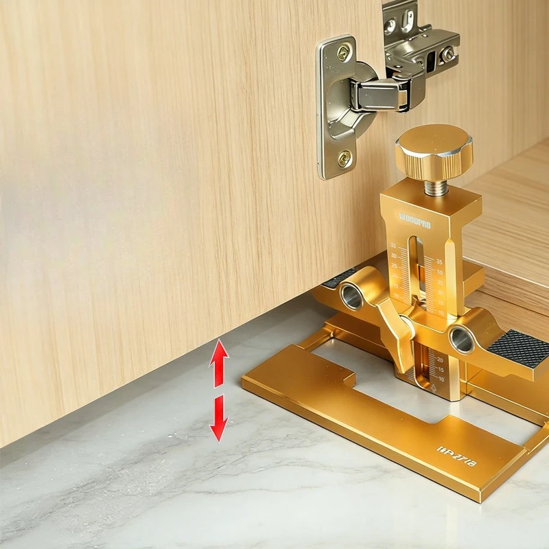 Woodworking Cabinet Door Fixture Aluminum Alloy Quick Positioning Double Hole Opener Manually Install Rebound Auxiliary Tools