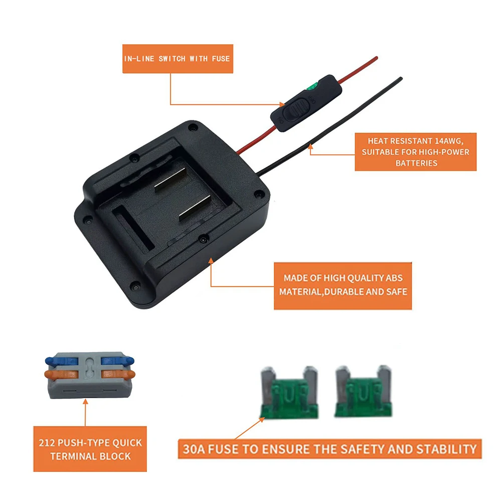 Power Wheel Adapter Secure Battery Converter Kit Compatible For Einhell Power X-Change 18V Lithium Battery