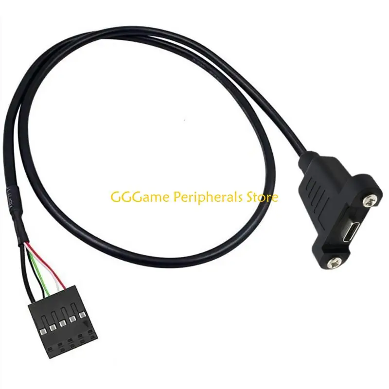 U55B Internal Front Port Type C Female Cable, to Mainboatd 9-Pin USB Wire 20CM