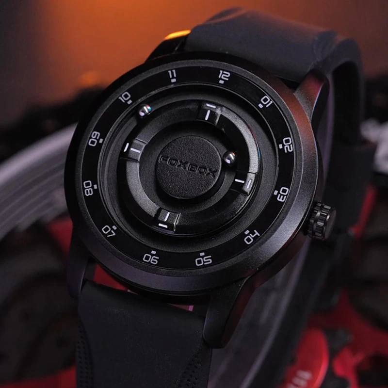 Foxbox 2025 Luxury Watches Men Creative Scrolling Beads Quartz Wristwatches Fashion Waterproof Magnetic Force Mens Watch Reloj