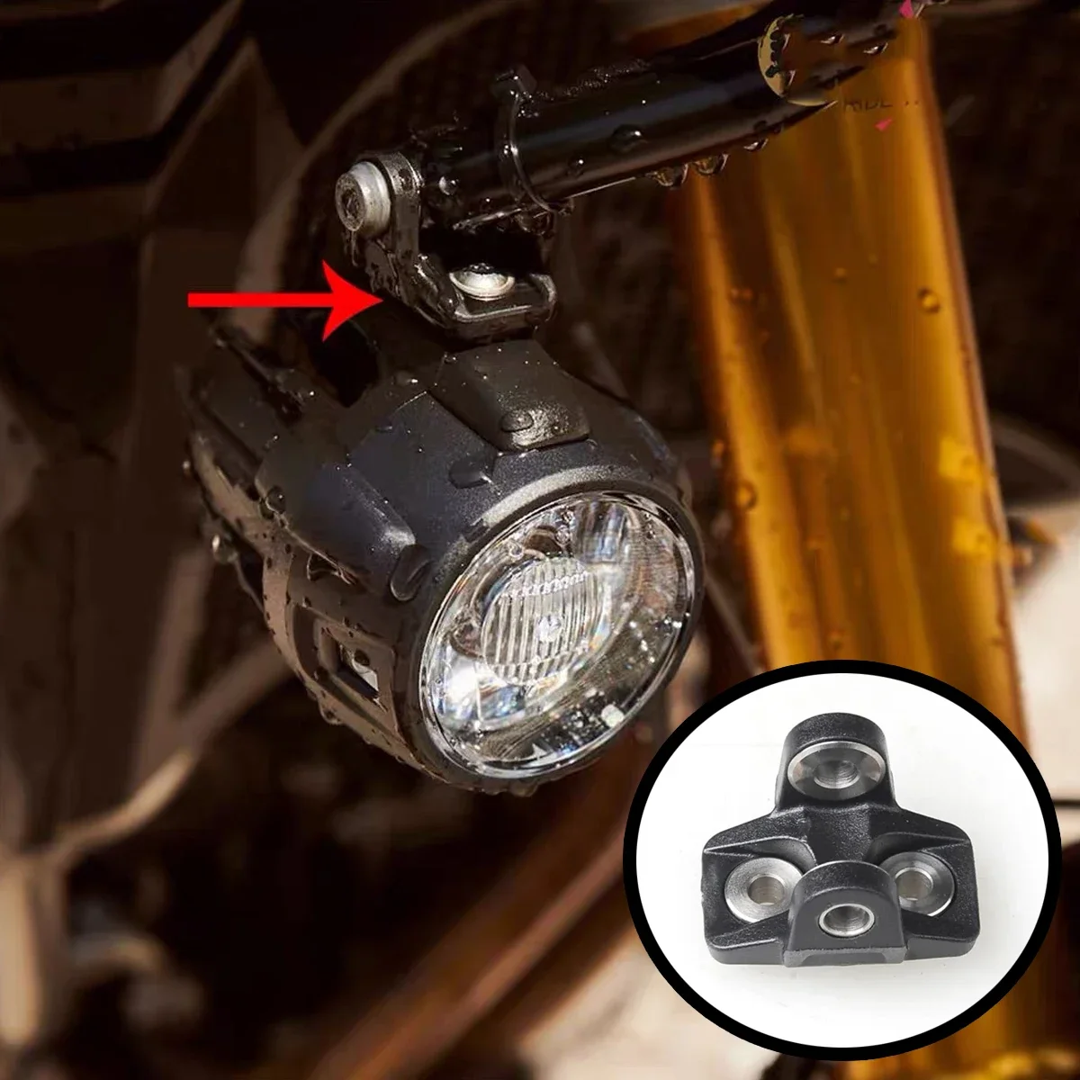 Retrofitting spotlight bracket DRIVING LIGHT reserved space installing ADAPTER  AUXILIARY For BMW R1200RT R1200 RT R1250RT GS