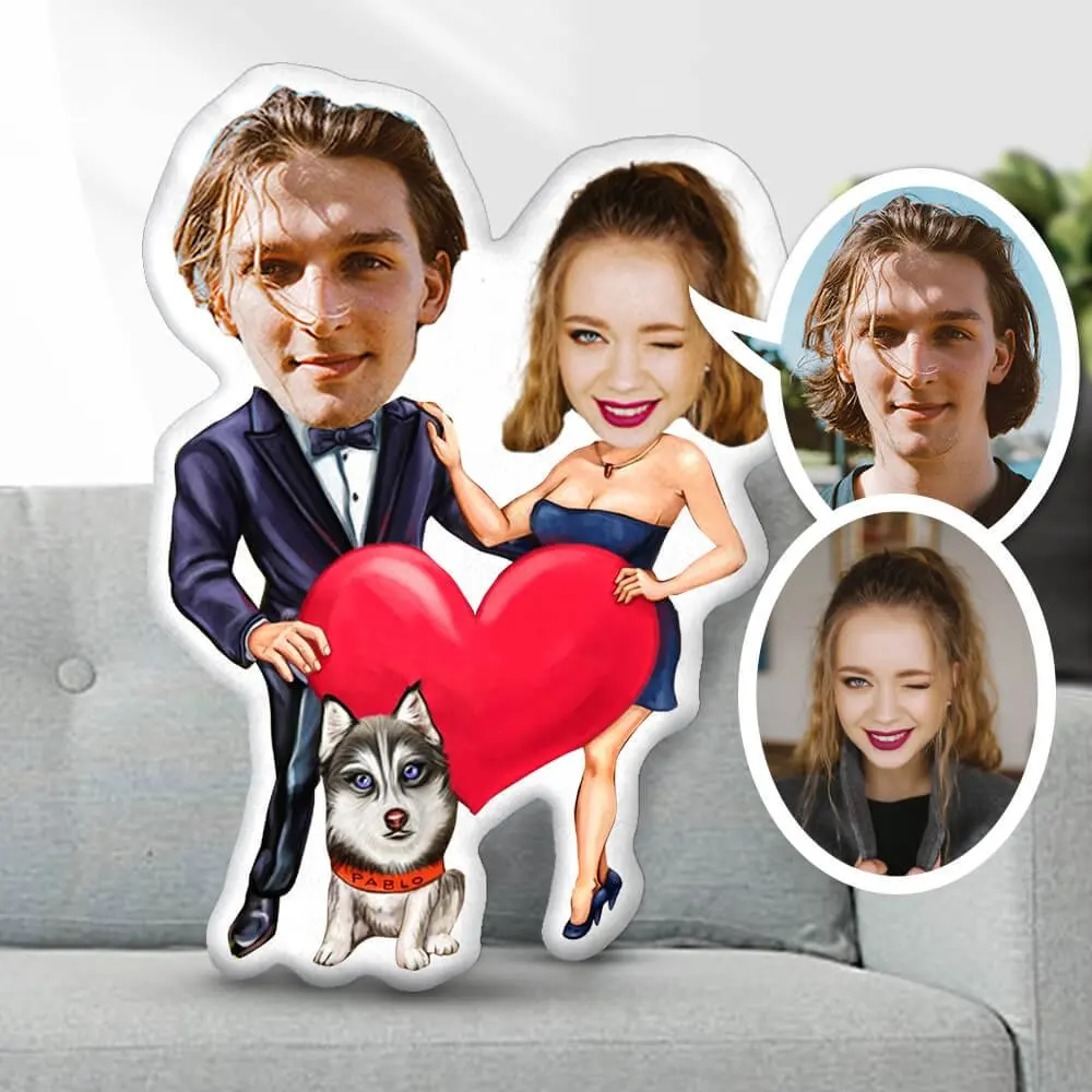 Minime-almohada personalizada para pareja, cojín de San Valentín con foto de cara, día conmemorativo, regalo creativo, juguetes personalizados para amantes