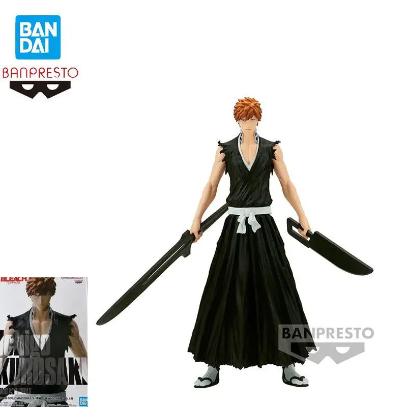 

Instock Bandai Banpresto Shinigami Solid and Souls Kurosaki Ichigo Anime Action Figures Model Collections Original Genuine Gift