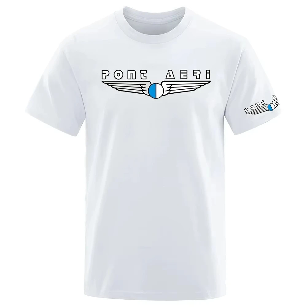 2026 Pont Aeri T-Shirt Unisex Short Sleeve Tee Wing Logo Graphic Chest & Sleeve Print Minimal Aviation Style Street Casual Tees