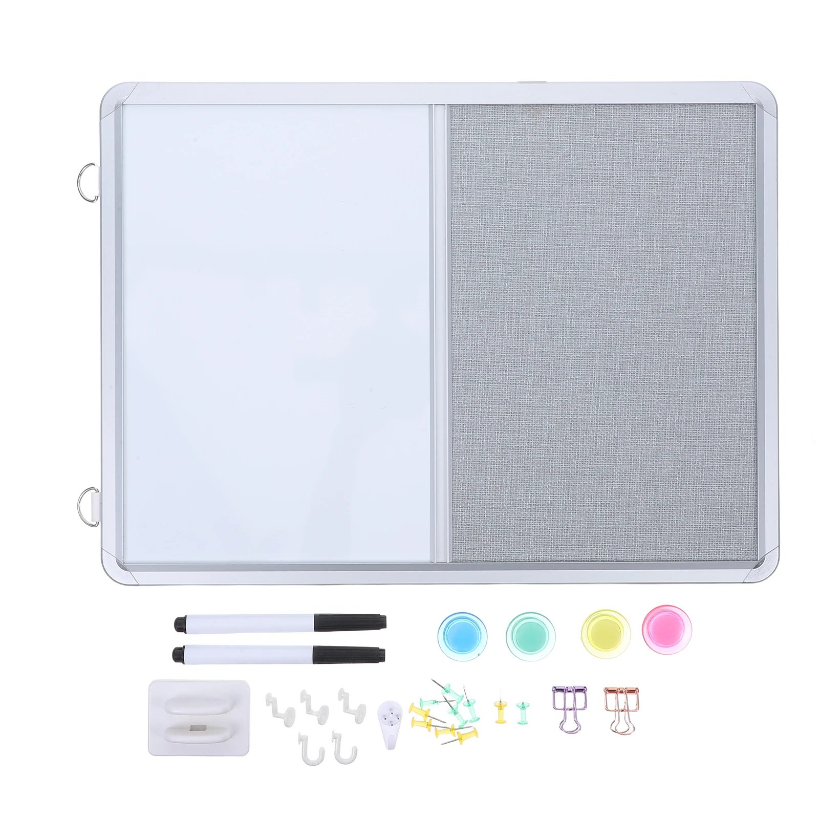 1 مجموعة السبورة نشرة مزيج الجافة محو ورأى لوحة إبرية الحائط للمنزل مكتب الفصول الدراسية إطار من الألومنيوم قابلة لإعادة الاستخدام