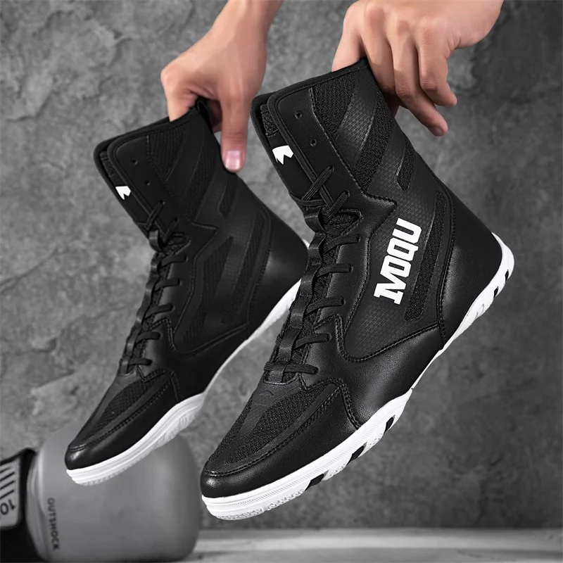 

Luxury Brand Wrestling Sneakers for Men Black White Boxing Sport Shoes Man Designer Gym Training Shoe Brand Wrestling Shoes