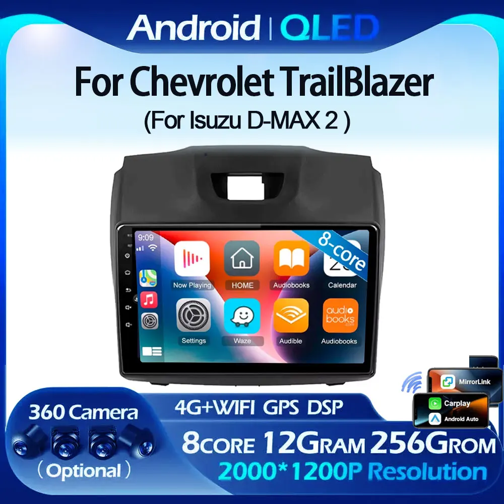 Android 16 Carplay For Chevrolet TrailBlazer 2 2012 - 2016 For Isuzu D-MAX 2 2012 - 2018 Car Radio Multimedia Video Player WIFI