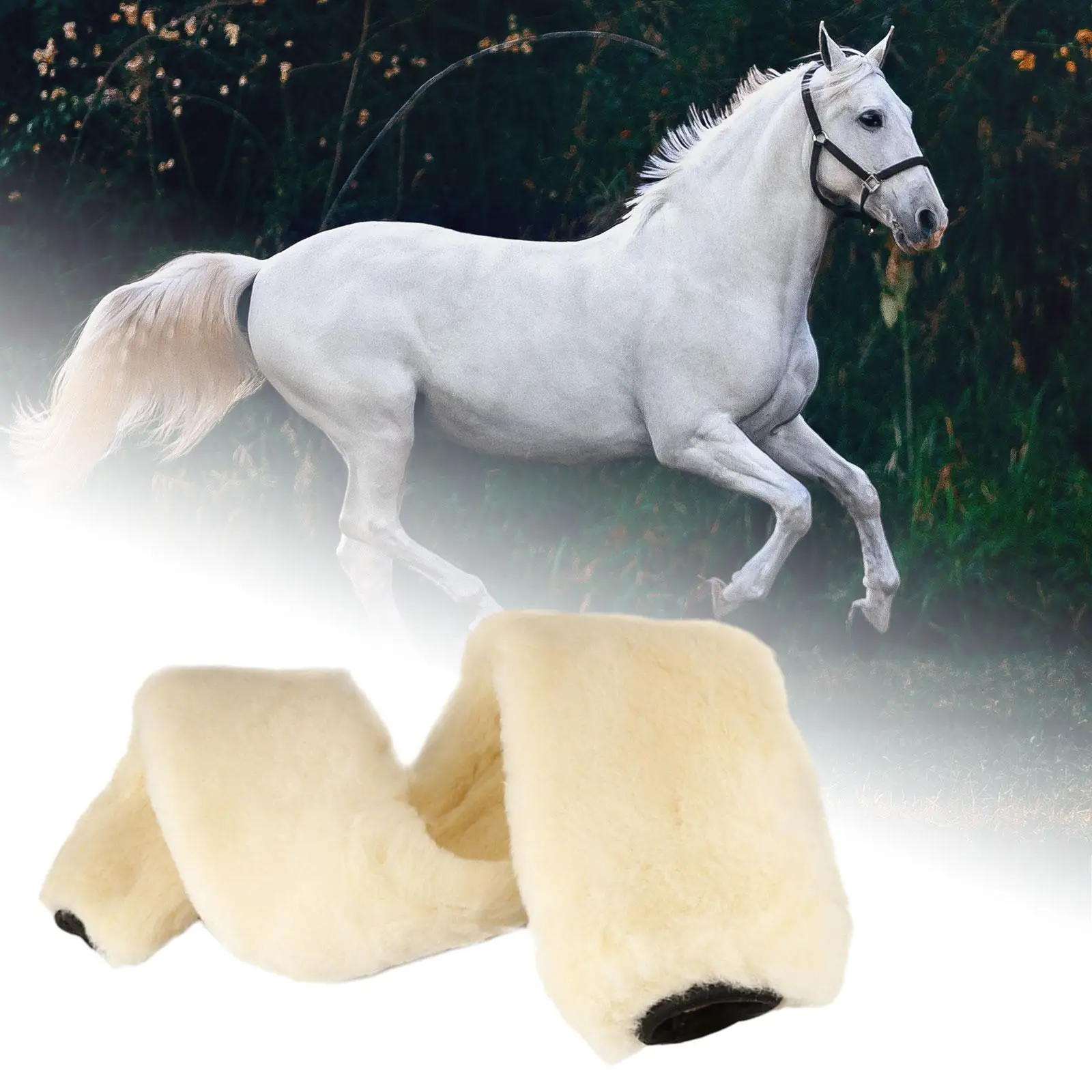 Girth Protection Cover for Horse Cinch Protector Absorb Sweat 85cm Length Padded Girth Sleeve Protective Gear for Outdoor