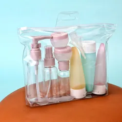 4/11Pcs Travel Bottle Set Refillable Spray Lotion Shampoo Shower Gel Tube Bottling Cosmetic Fine Mist Spray Bottle Squeeze Tubes
