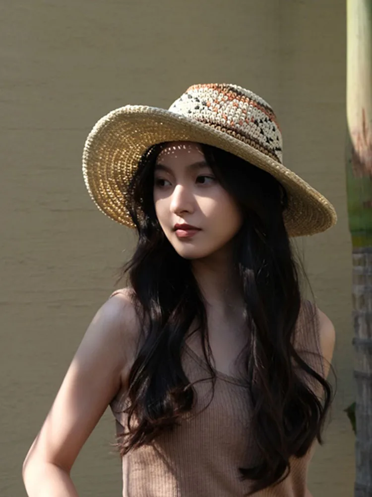 Ethnic Style Fedoras bucket hat Women hat straw hat Beach hats Sun cap Hat male hats for women luxury designer brand Golf cap