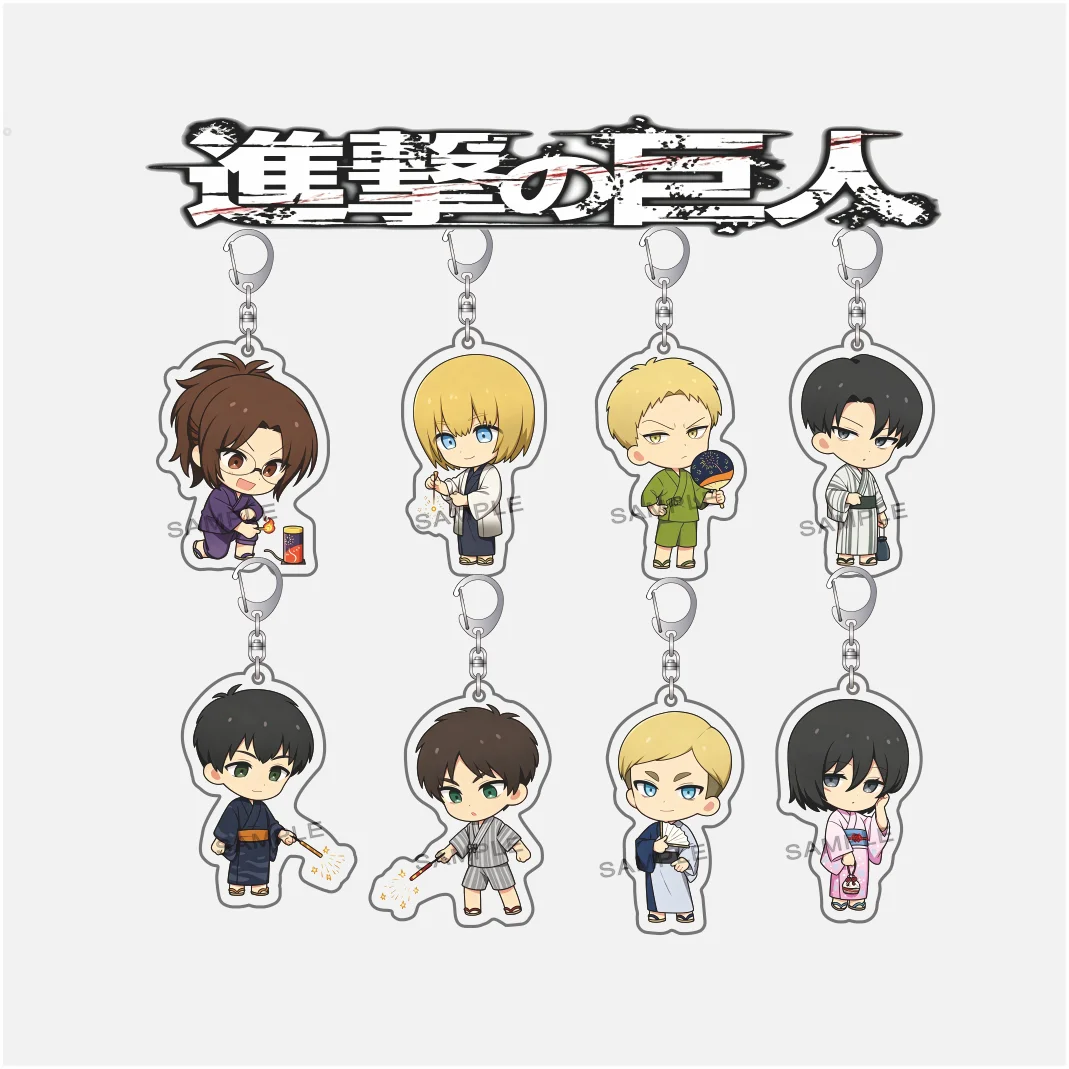 Porte-clés amusant en acrylique sur le thème de l'anime Attack On Titan, breloque de sac, pendentif créatif, cadeau de collection pour fans, bijou