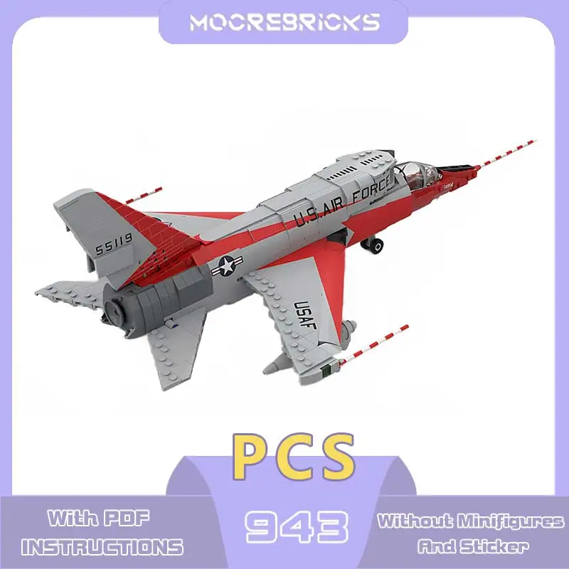 Ultimate Collection F-107 Ultra Sabre Mini Model Set MOC-141725 Air Force Tactical Bomber Building Blocks Classic Toy Bricks