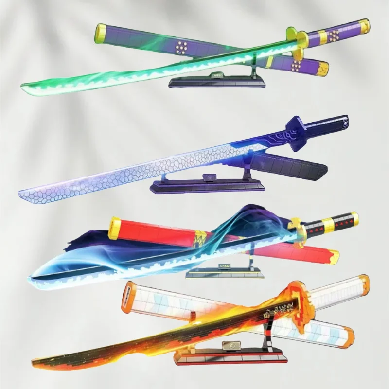 

Building Blocks Samurai Sword Assemble Toy Creative Gift Diy Model Educational Toy Assembly Weapon Toy Brick for Children