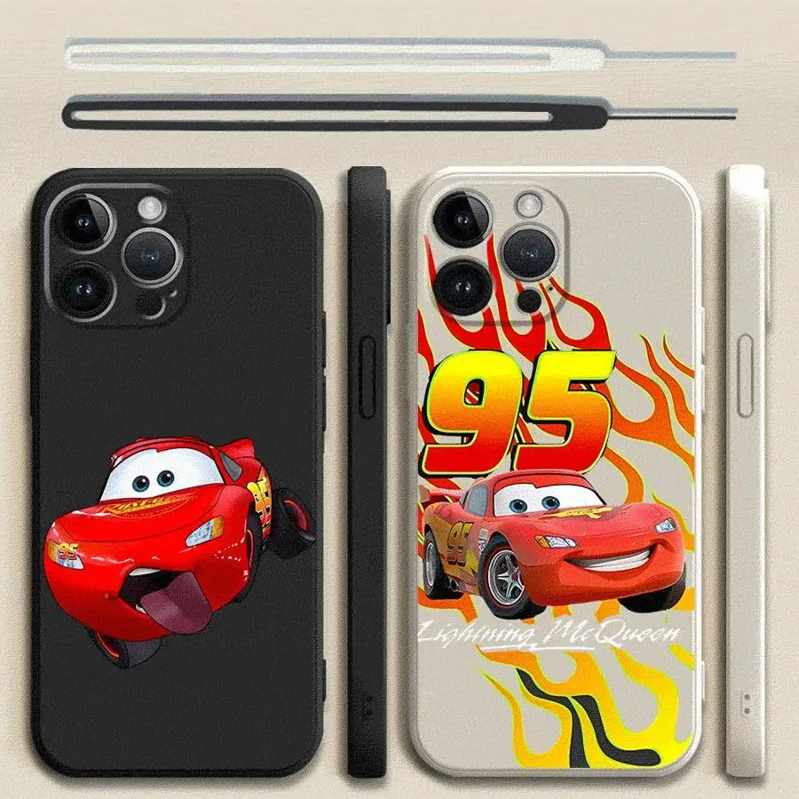 

Чехол для Apple iPhone 16, 14, 15 Plus, 11, 12, 13 Pro Max 16e XR 7 8 XS, мягкий ТПУ, молния Маккуин, Дисней
