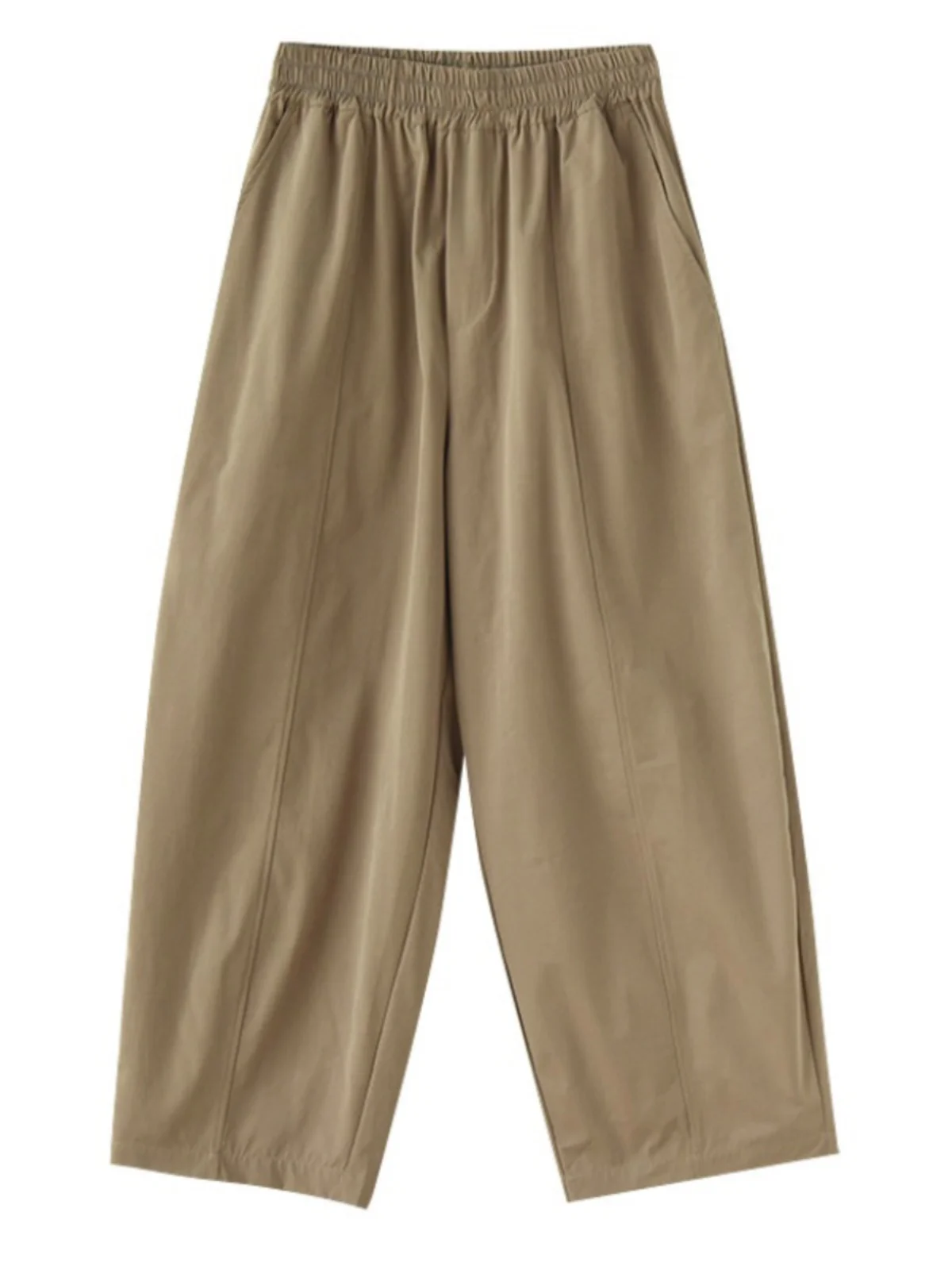 Retro japanische Sle Damen lose hohe Taille weites Bein Hose lässig lockere Passform neun Punkte Ballonhose vielseitiger gerader Schnitt